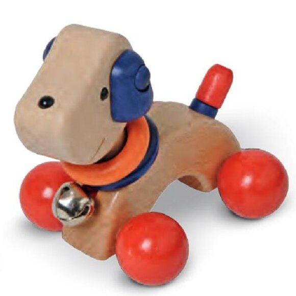 NWT NIC Walter Wooden Push Along Puppy - Picture 1 of 1